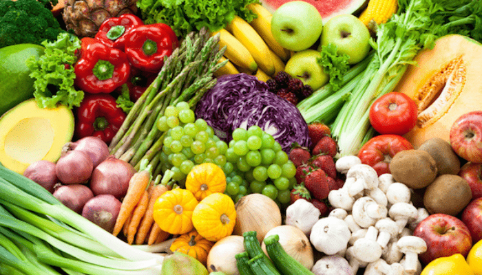 Fruits and vegetables